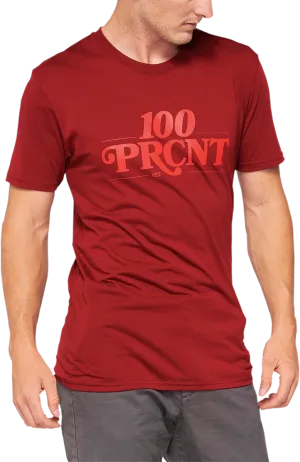 100% Searles Tech T-Shirt - Brick - Medium 35027-068-11