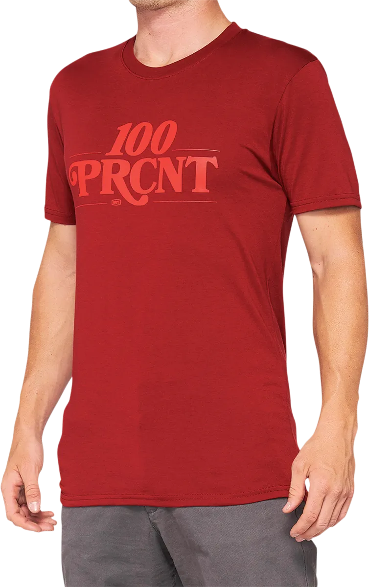 100% Searles Tech T-Shirt - Brick - Small 35027-068-10