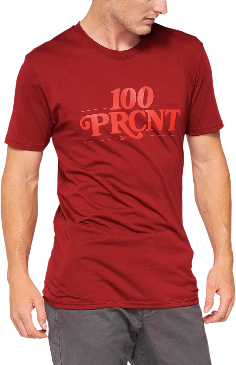 100% Searles Tech T-Shirt - Brick - Small 35027-068-10