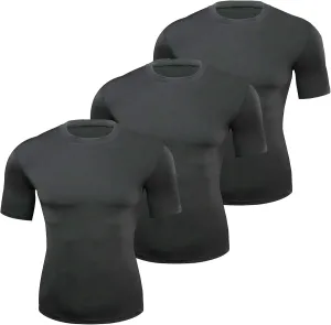 2 or 3 Pack Men's Compression Shirts Short Sleeve Workout T-Shirt Quick Dry Undershirts Athletic Baselayer Tank Top