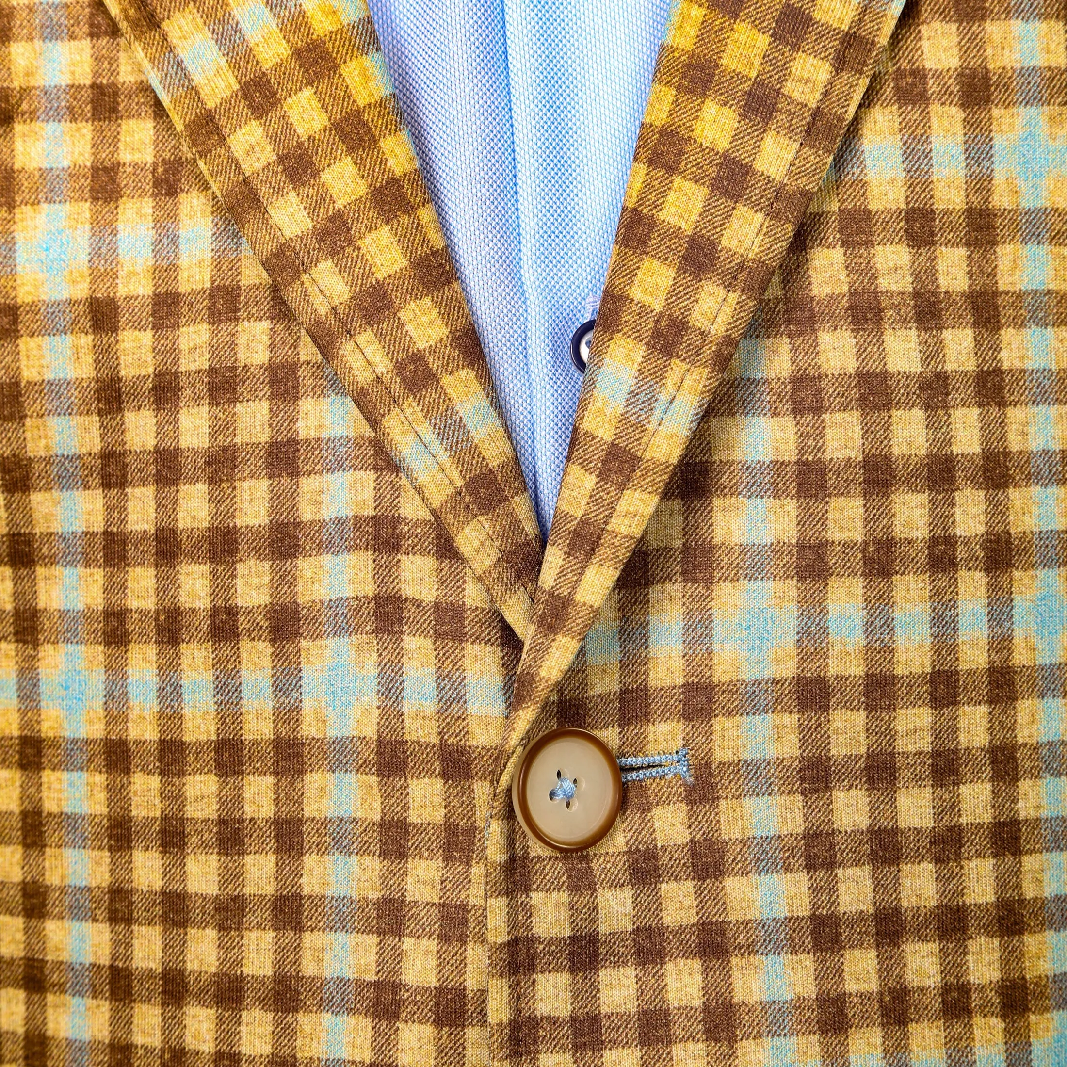 7 Downie St. - Colton Yellow Plaid Stretch Blazer