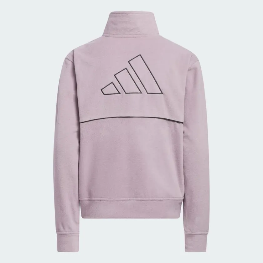 Adidas Girl's 1/4-Zip Fleece Jacket