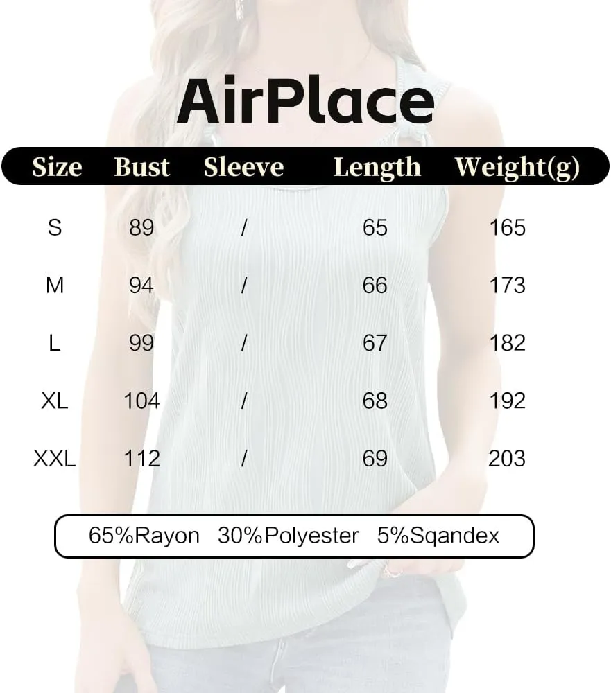 AirPlace Summer Tank Tops for Women V Neck Fashion Sleeveless Loose Fit Casual Spaghetti Strap Basic Soild Shirts Camisole