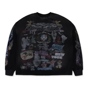 ALL OVER PRINT THERMAL BLACK T-SHIRT