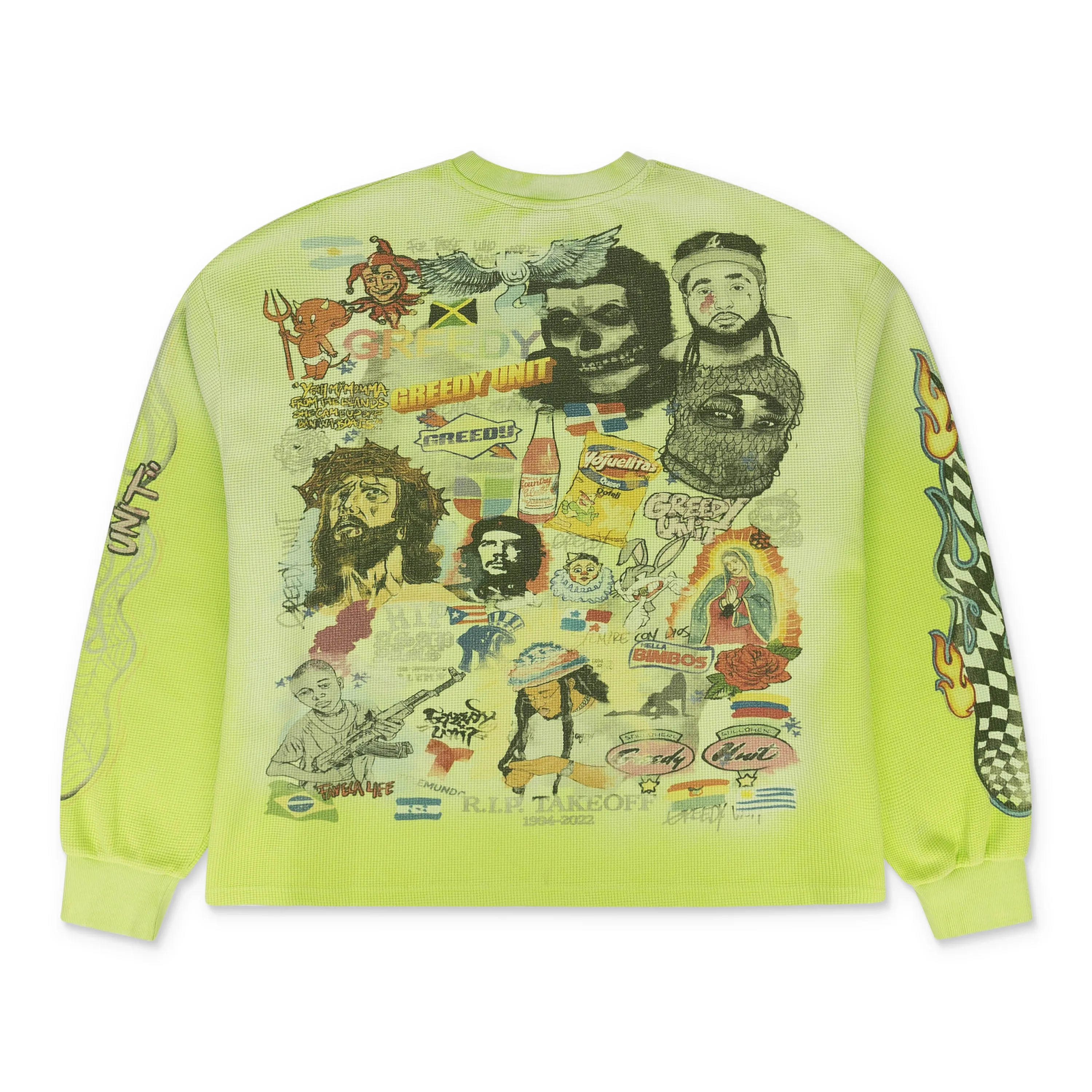 ALL OVER PRINT THERMAL GREEN T-SHIRT