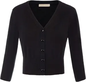 Belle Poque Women's 3/4 Sleeve Cropped Cardigan Shrugs Button Down Sweater