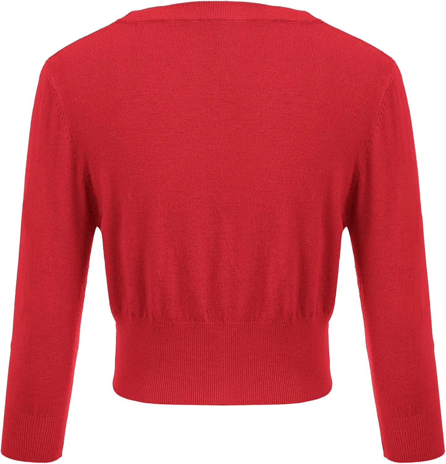 Belle Poque Women's 3/4 Sleeve Cropped Cardigan Shrugs Button Down Sweater