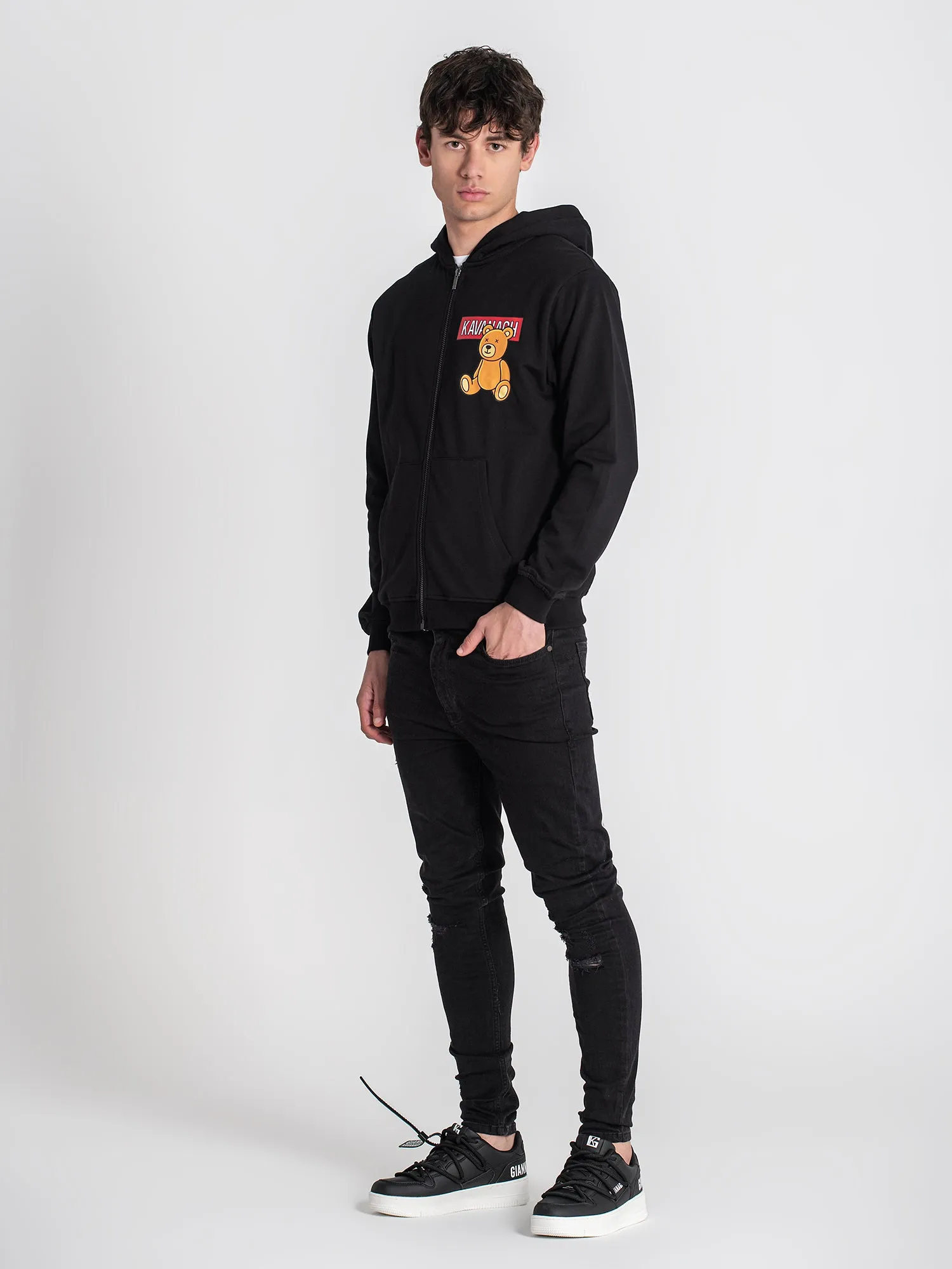 Black Bear Alert Hoodie Jacket
