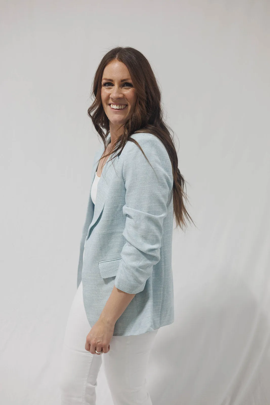 Blazer Linen Look