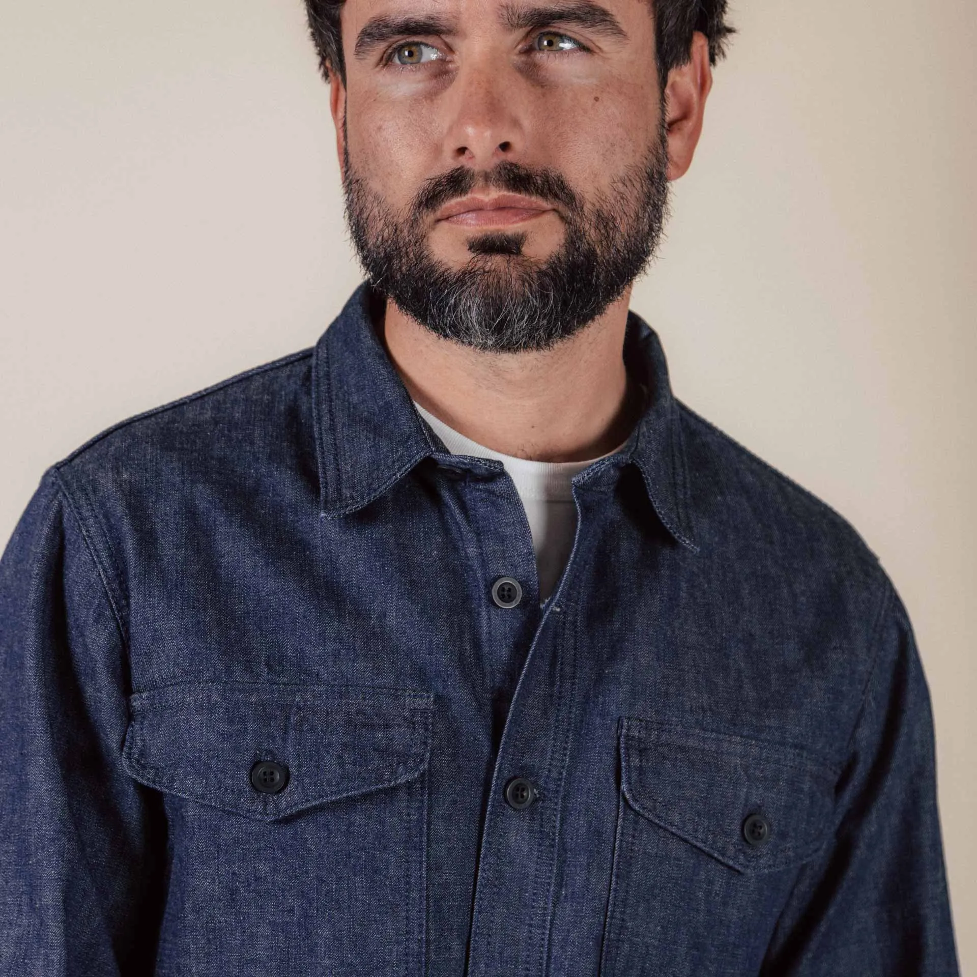 BWS-04 SCOUT OVERSHIRT 10 oz. tinted denim