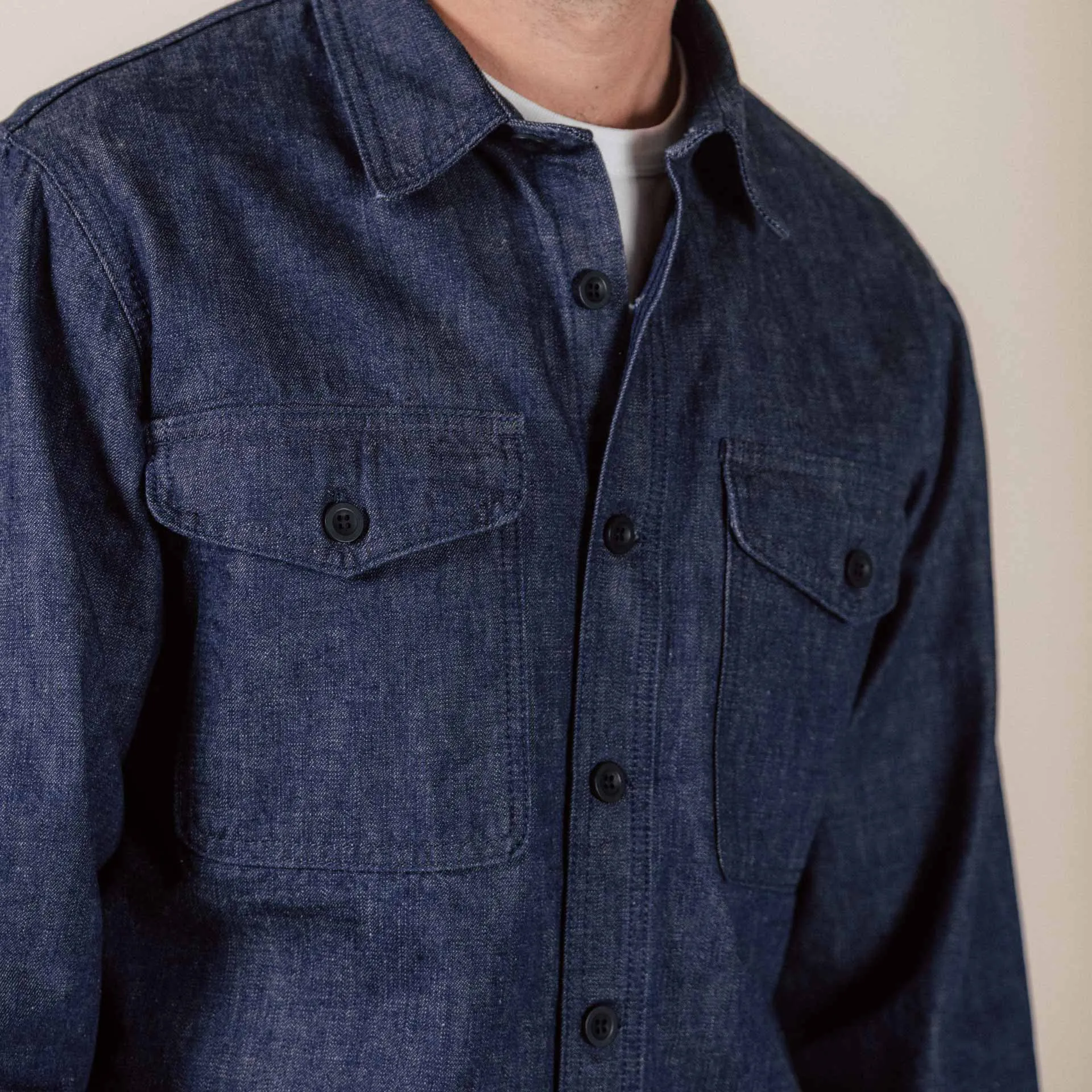 BWS-04 SCOUT OVERSHIRT 10 oz. tinted denim