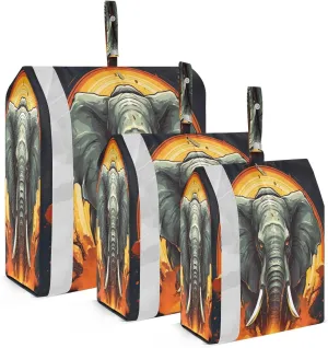 Cartoon Powerful Elephant Packing Cubes for Travel 3 Set Compression Packing Cube Luggage Packing Organizers for Suitcases