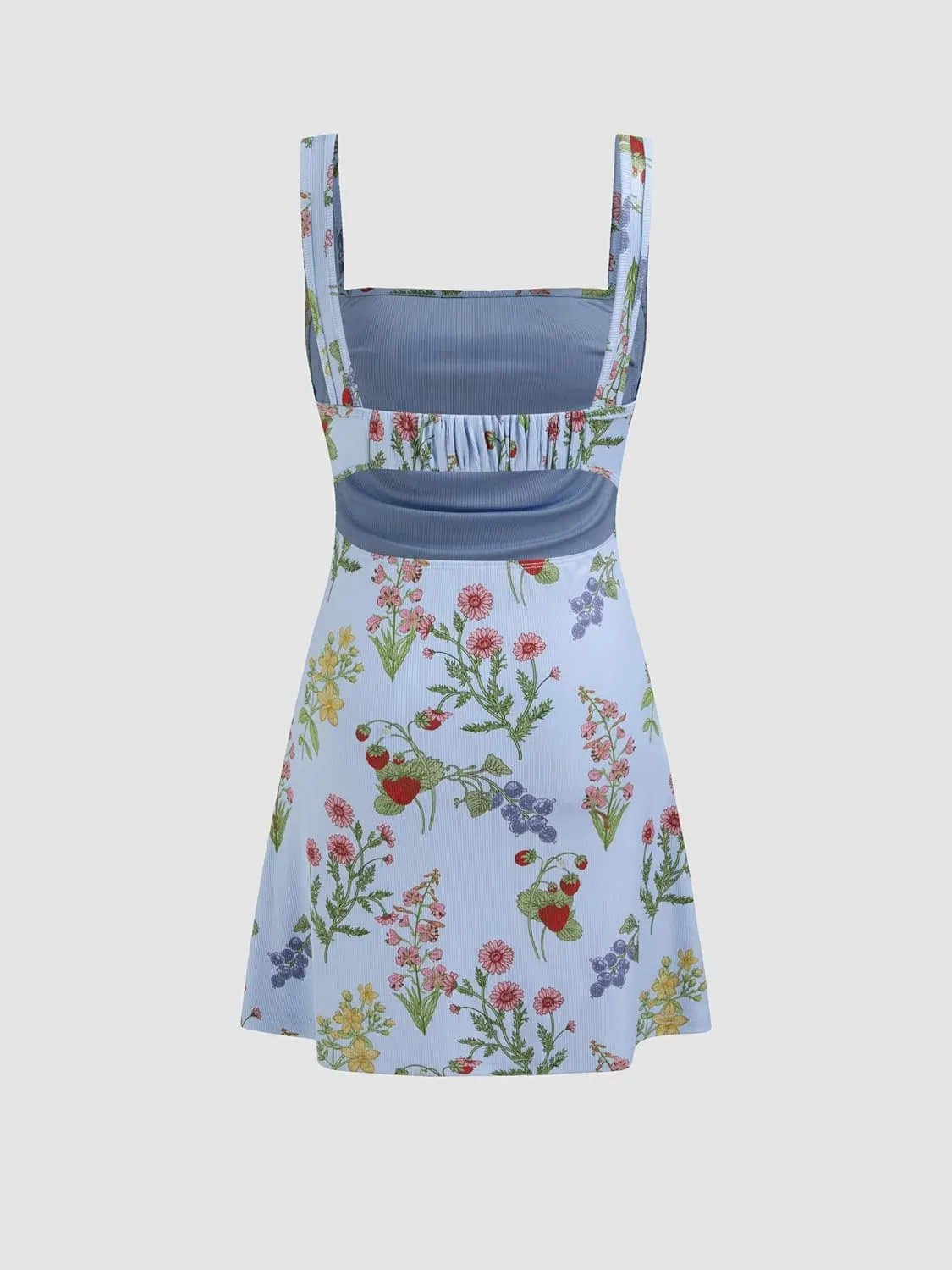 CIDER Women's Summer Floral Dress Square Neck Mini Dress Sleeveless Cute Sundress Party Dresses Trendy 2025