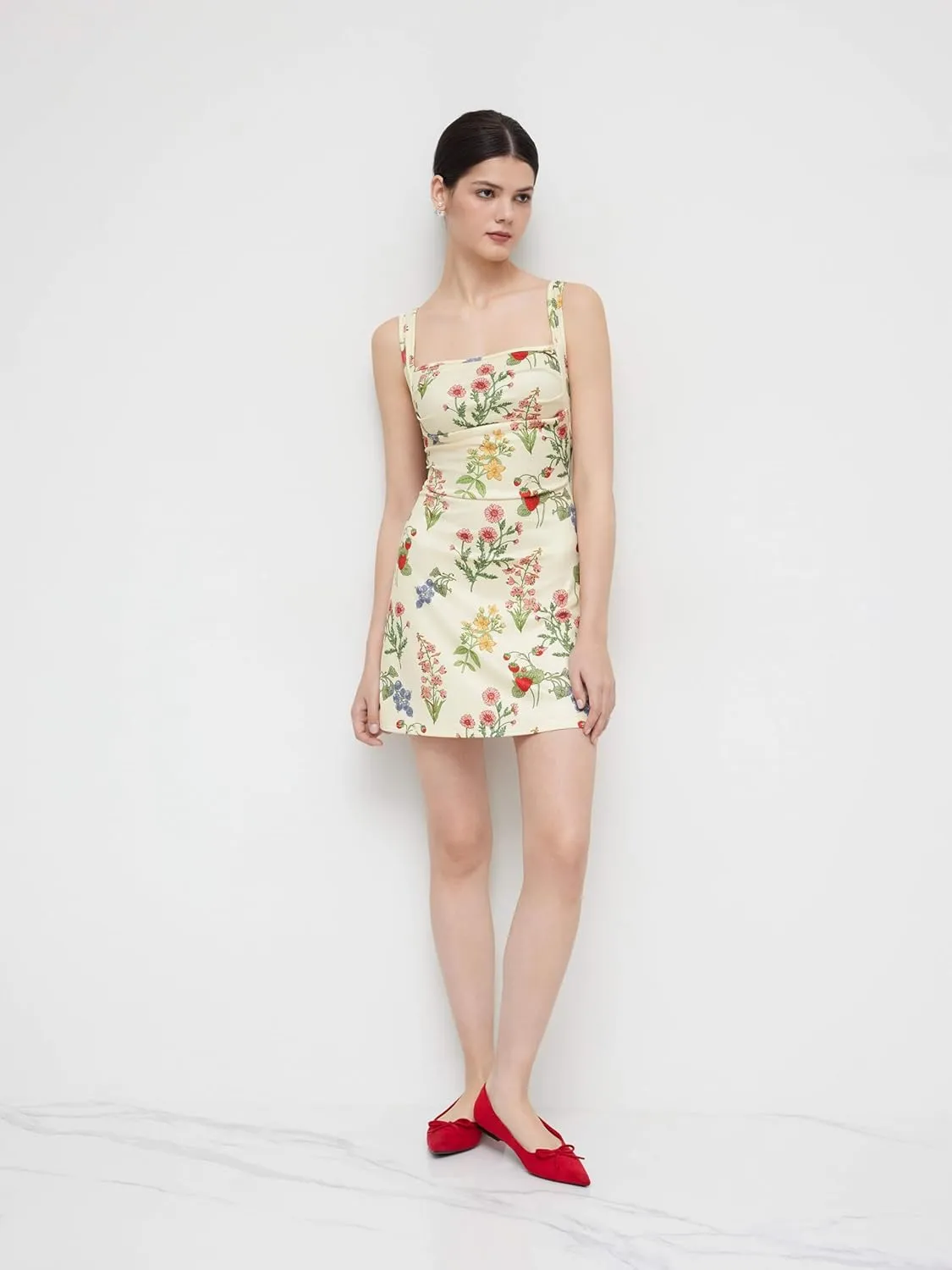 CIDER Women's Summer Floral Dress Square Neck Mini Dress Sleeveless Cute Sundress Party Dresses Trendy 2025