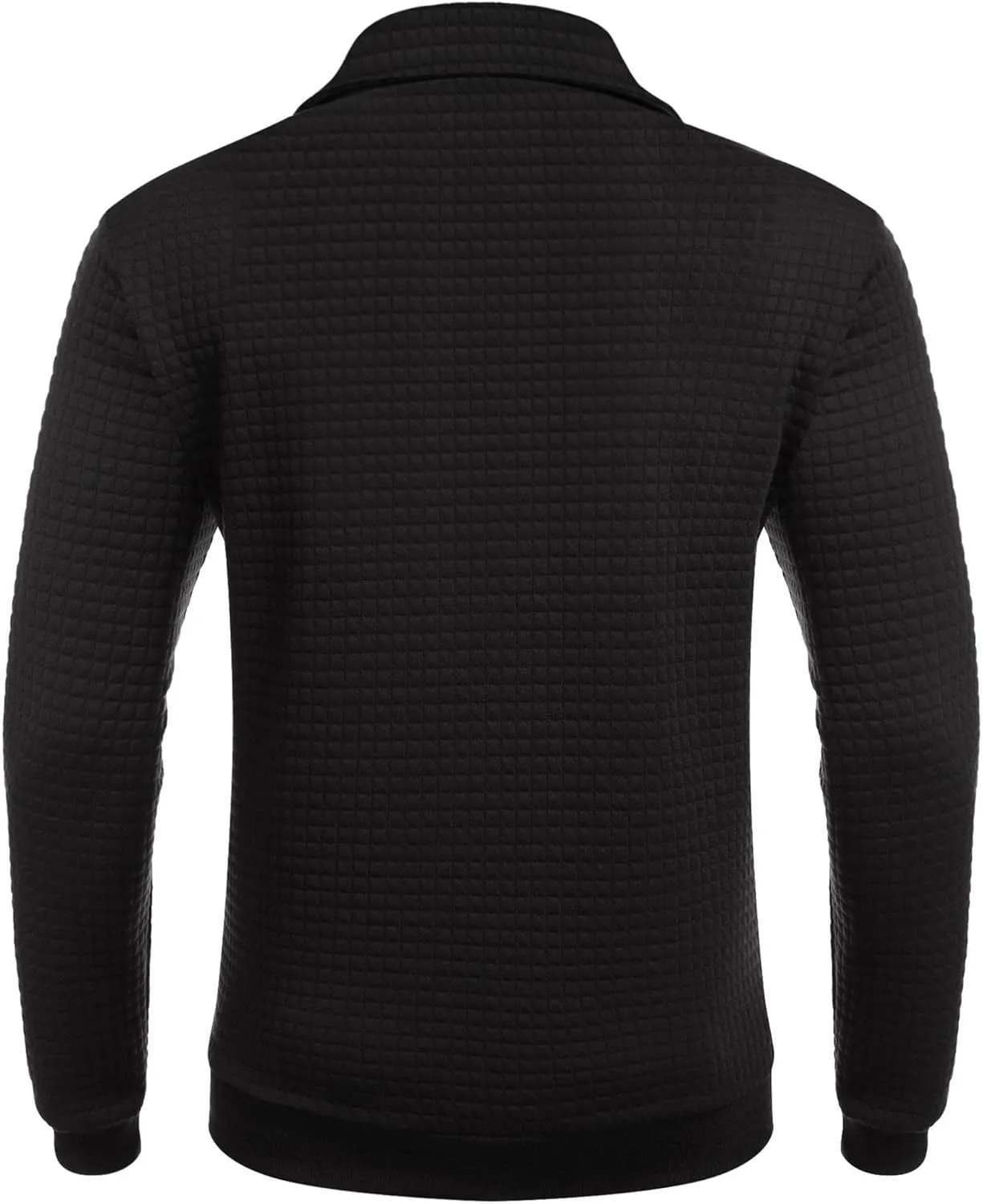 COOFANDY Mens Quarter Zip Sweatshirt Long Sleeve Casual Waffle Pullover Hoodies with Pocket