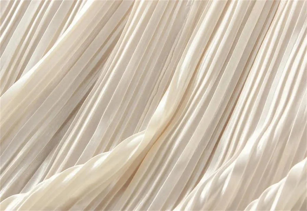 DBFBDTU Reversible Gradient Long Skirt Women Spring Summer A Line High Waist Pleated Midi Skirt Female