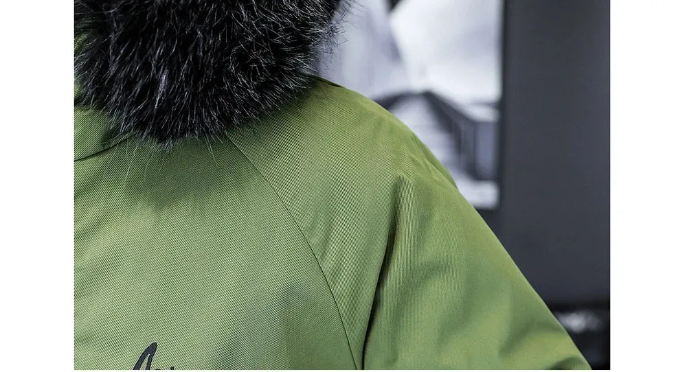 DIMUSI Winter Men's Long Jacket Fashion Male Thermal Parkas Coats Casual Men Classic Fur Collar Warm Padded Jackets Clothing