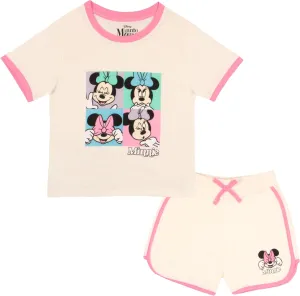 Disney Princess Minnie Mouse Lilo and Stitch Girls Short Sets Shirt and Shorts Set Girl Outfits for Toddler and Kids Clothes