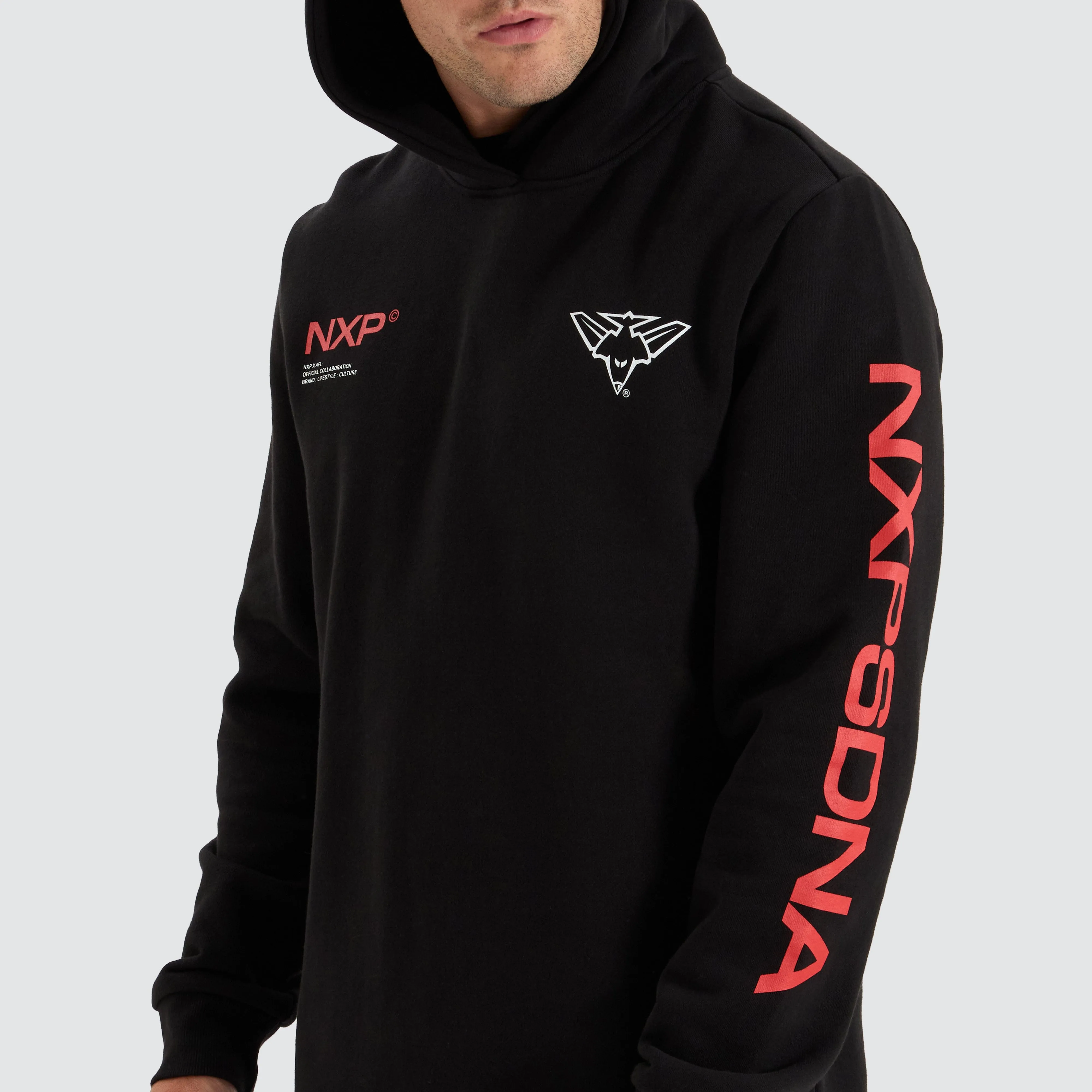 Essendon Bombers AFL Dual Curved Hoodie Jet Black