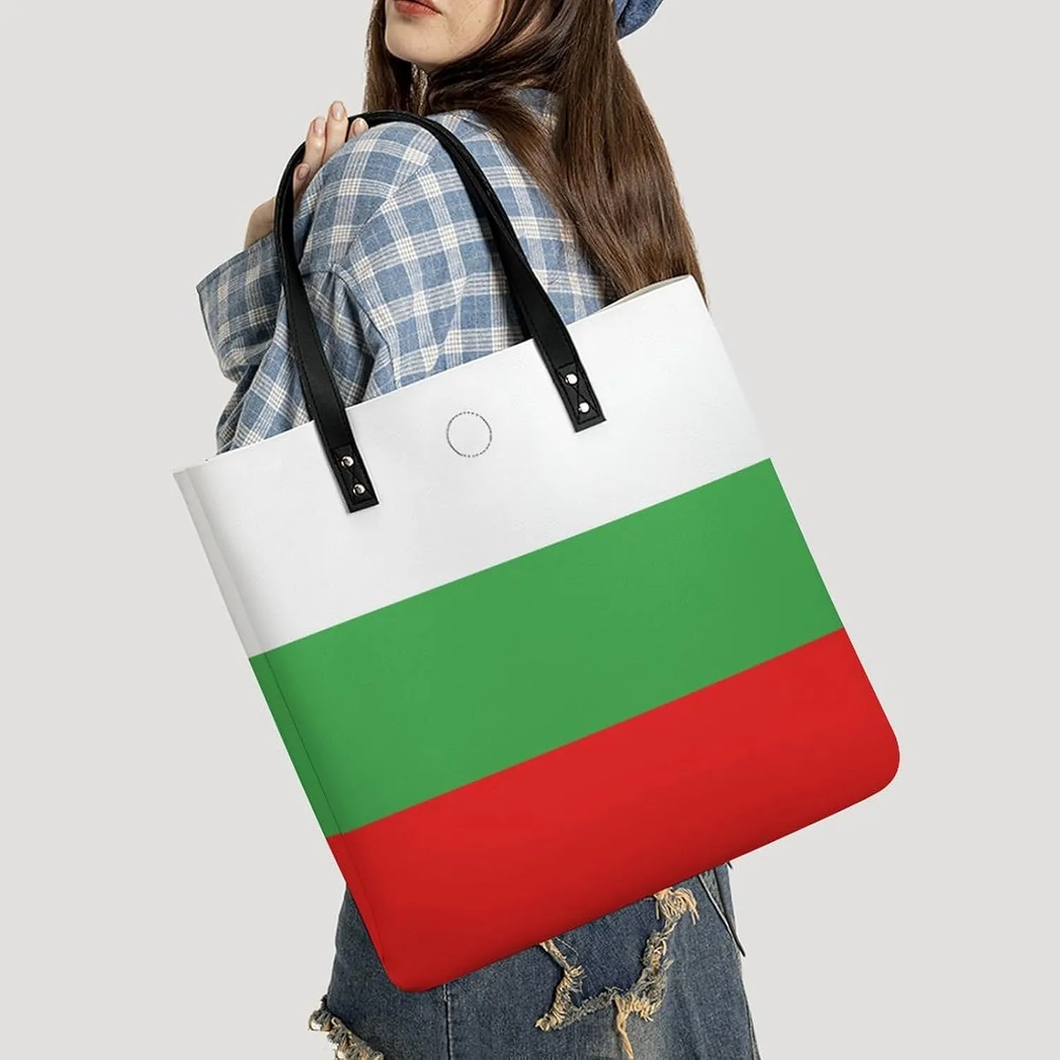 Fashionable Papua New Guinea Flag Women's Leather Hobo Tote Bag Large Capacity for Daily Essentials