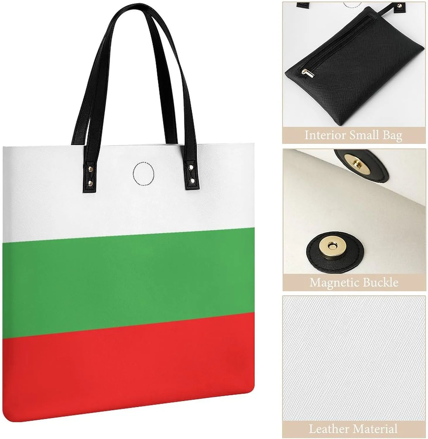 Fashionable Papua New Guinea Flag Women's Leather Hobo Tote Bag Large Capacity for Daily Essentials