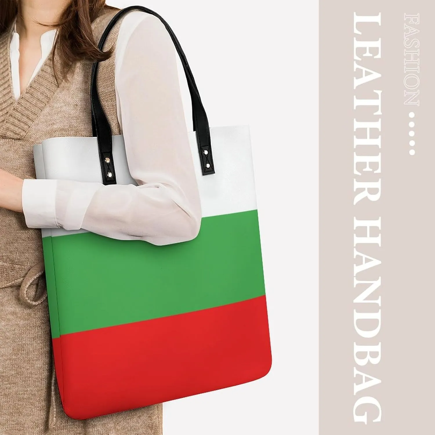 Fashionable Papua New Guinea Flag Women's Leather Hobo Tote Bag Large Capacity for Daily Essentials