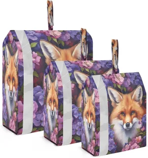 Fox Flower Packing Cubes for Travel 3 Set Compression Packing Cube Luggage Bags for Luggage