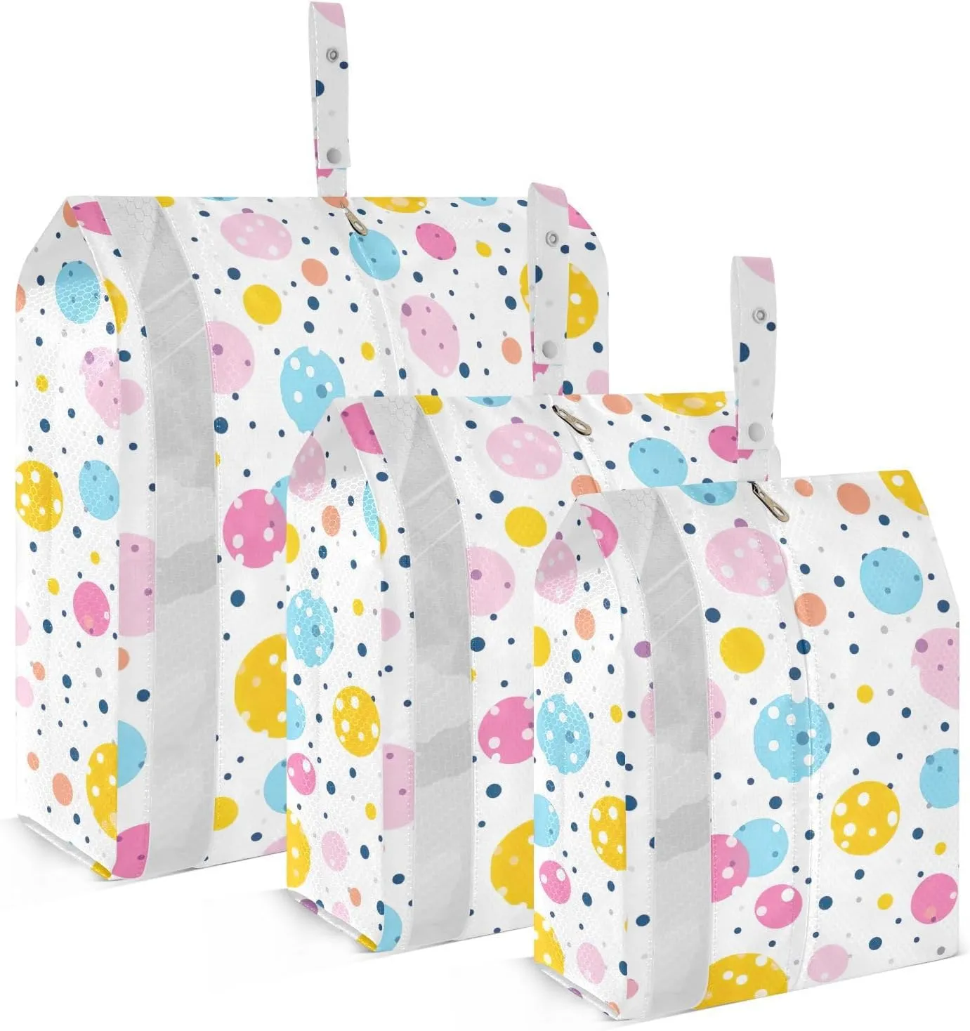 Funny Polka Dot Packing Cubes for Travel 3 Set Packing Travel Organizer Cubes Suitcase Organizer for Travel Compression