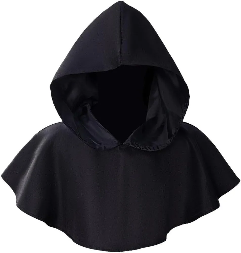 Halloween Hood Cloak Grim Cowl Cloak Medieval Pagan Hood Cape Halloween Cosplay Accessory for Dress Party Props