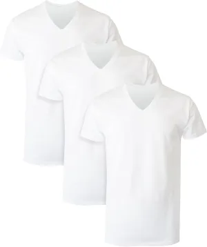 Hanes Men's Tagless Cotton V-Neck Undershirt Multiple Pack Color, White - 3 Pack, Small