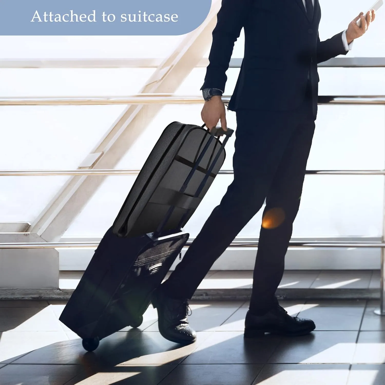 Heavy Duty Waterproof Garment Bag for Travel, Tear Resistance Suit Bag for Men Travel for Suits, Tuxedos, Coats, Uniform. 42 inch, Darkgrey, 2 Pack.