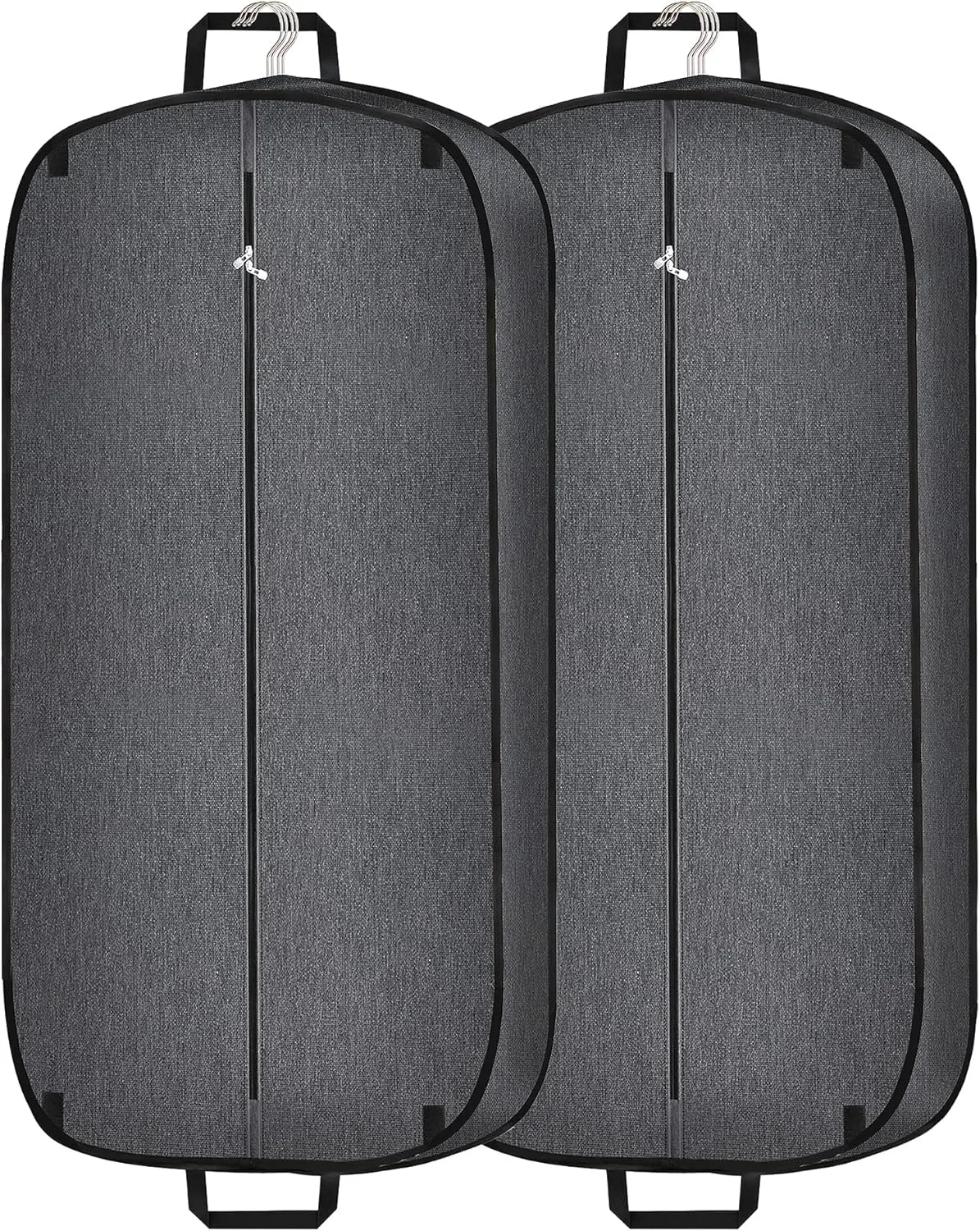 Heavy Duty Waterproof Garment Bag for Travel, Tear Resistance Suit Bag for Men Travel for Suits, Tuxedos, Coats, Uniform. 42 inch, Darkgrey, 2 Pack.