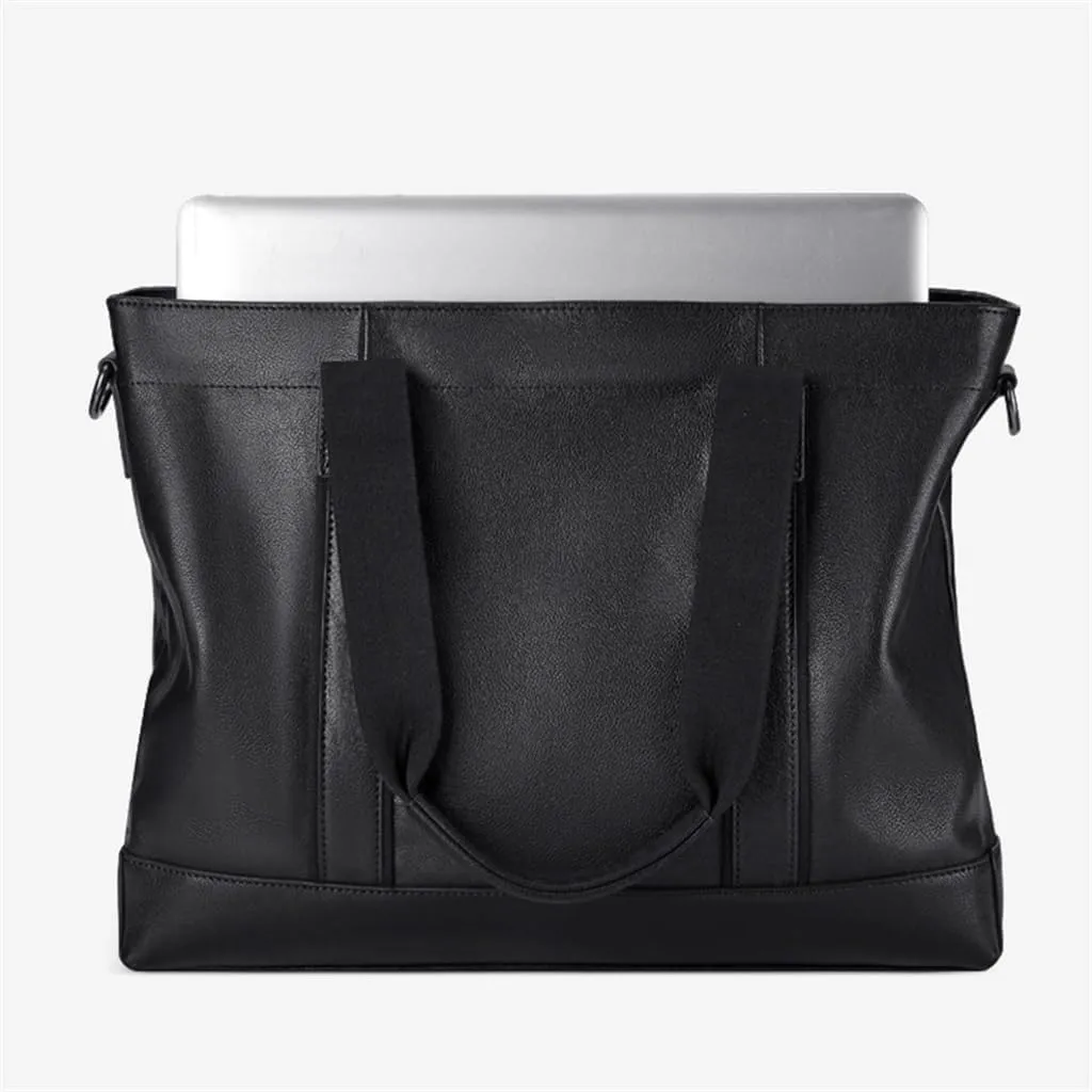 JSEIAJB Genuine Leather Men's Handbag Cowhide Computer Bag Business Large Capacity Crossbody Leisure Briefcase