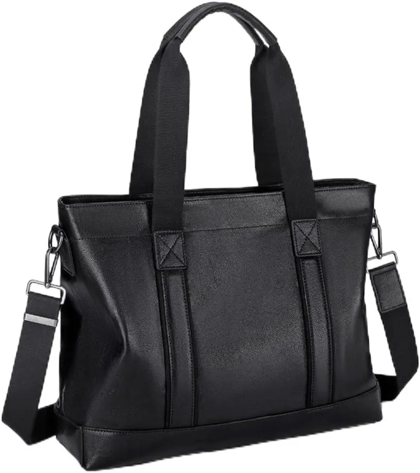 JSEIAJB Genuine Leather Men's Handbag Cowhide Computer Bag Business Large Capacity Crossbody Leisure Briefcase