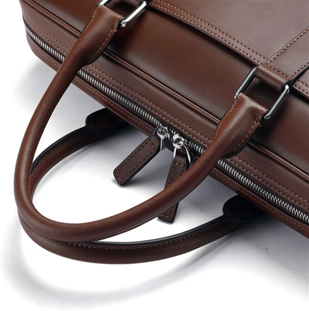 JSEIAJB Men's Bags Business Leather Clutch Casual Briefcase Men's Single Shoulder Crossbody Handbag