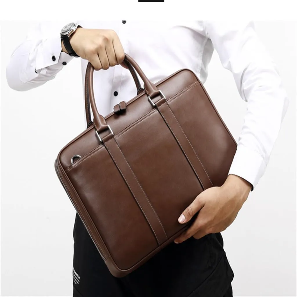 JSEIAJB Men's Bags Business Leather Clutch Casual Briefcase Men's Single Shoulder Crossbody Handbag