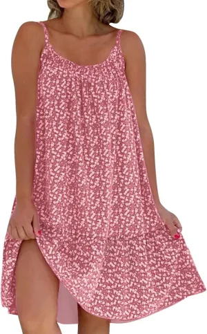 Kaftan Dresses for Women Beach Cover Up Strapless Floral Sundress Tropical Vacation Swimwear