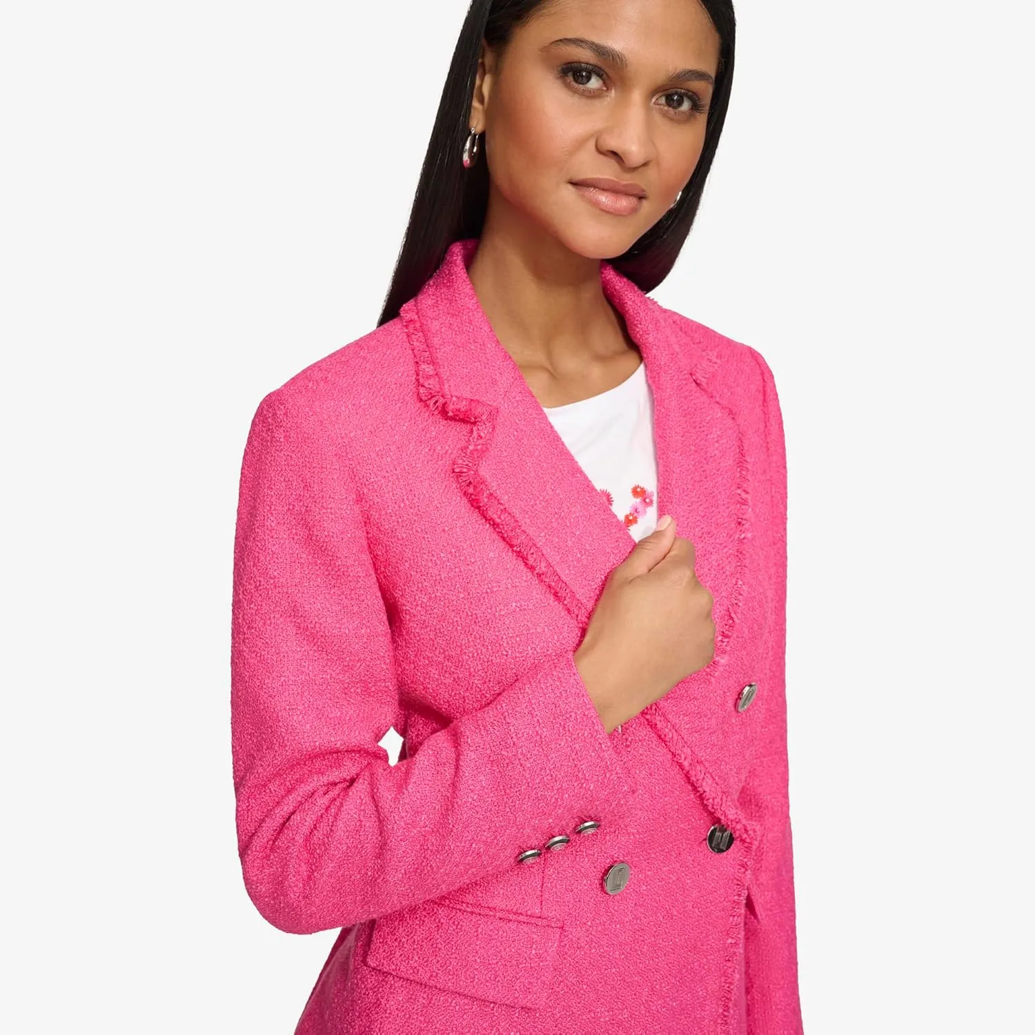 KARL LAGERFELD Women's Tweed Blazer Jacket