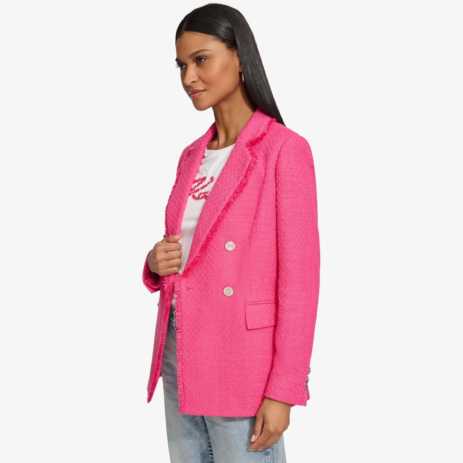 KARL LAGERFELD Women's Tweed Blazer Jacket