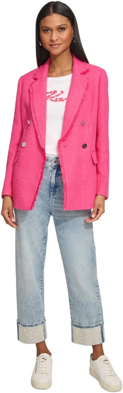 KARL LAGERFELD Women's Tweed Blazer Jacket