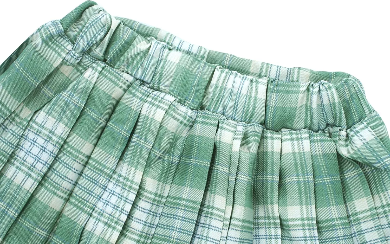 Kids Girls Pleated Plaid Skirt with Inner Shorts Elastic High Waist School Uniform Mini JK Skorts
