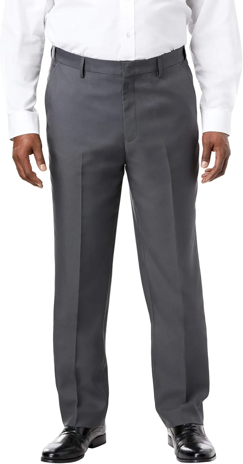KingSize Men's Big & Tall Easy Movement Plain-Front Expandable Dress Pants