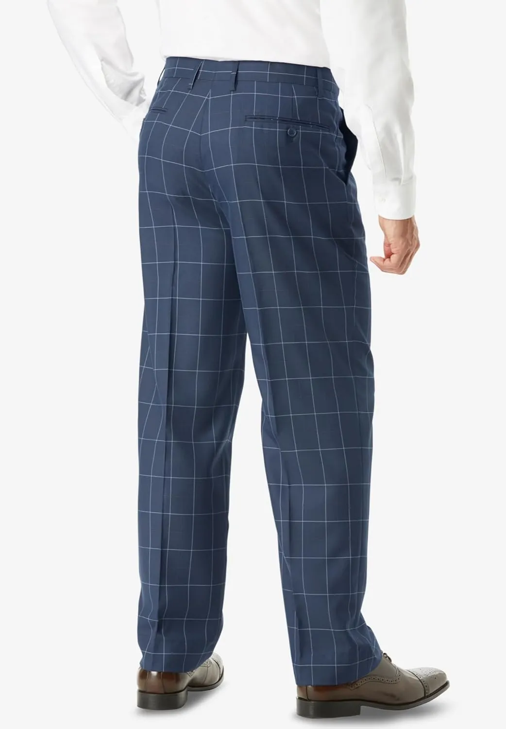 KingSize Men's Big & Tall Easy Movement Plain-Front Expandable Dress Pants