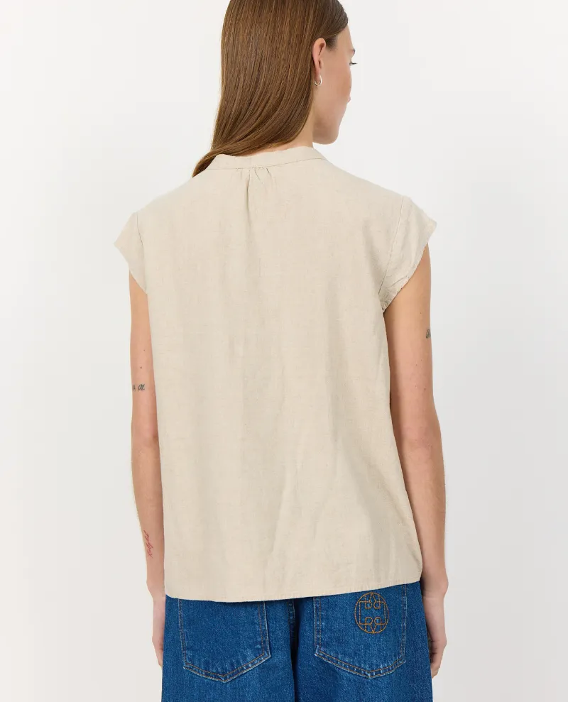 Levete Room Naja Island Beige Linen Top