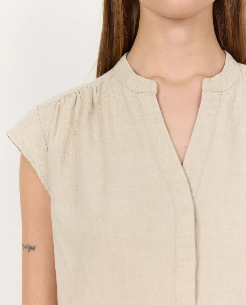 Levete Room Naja Island Beige Linen Top