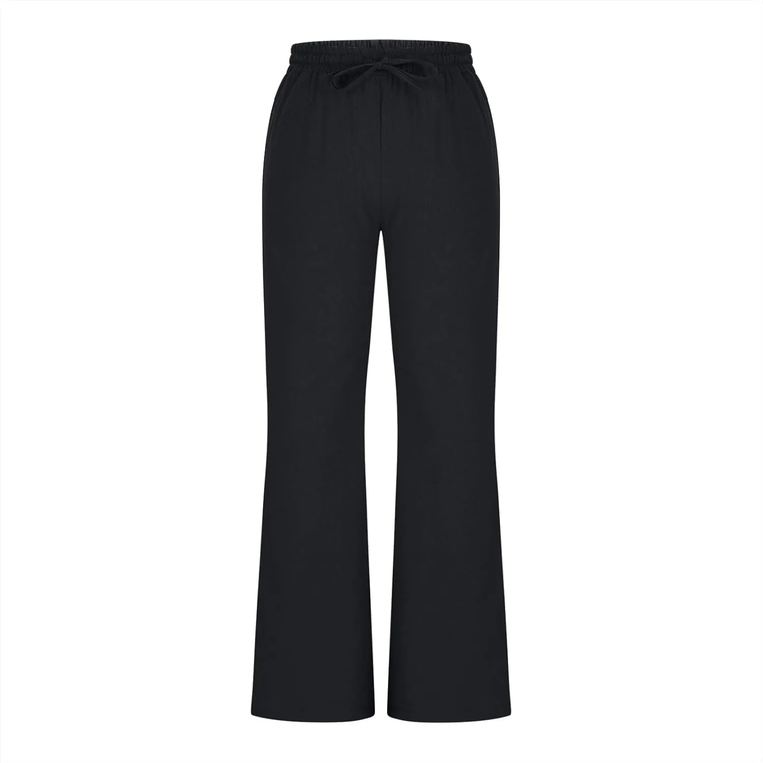Linen Pants Women Summer Drawstring Plus Size Linen Pants for Women Casual Baggy High Waisted Pants Trousers