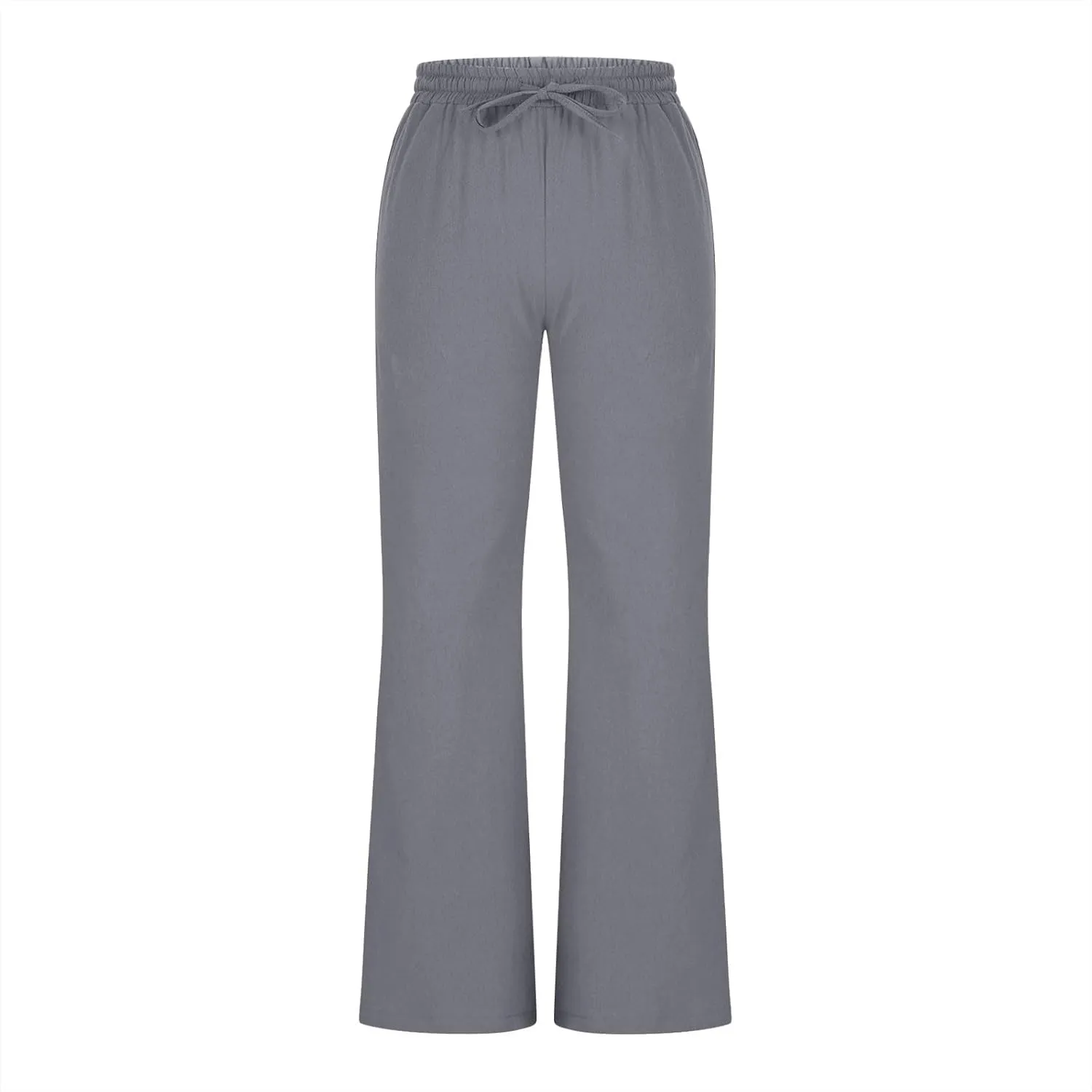 Linen Pants Women Summer Drawstring Plus Size Linen Pants for Women Casual Baggy High Waisted Pants Trousers