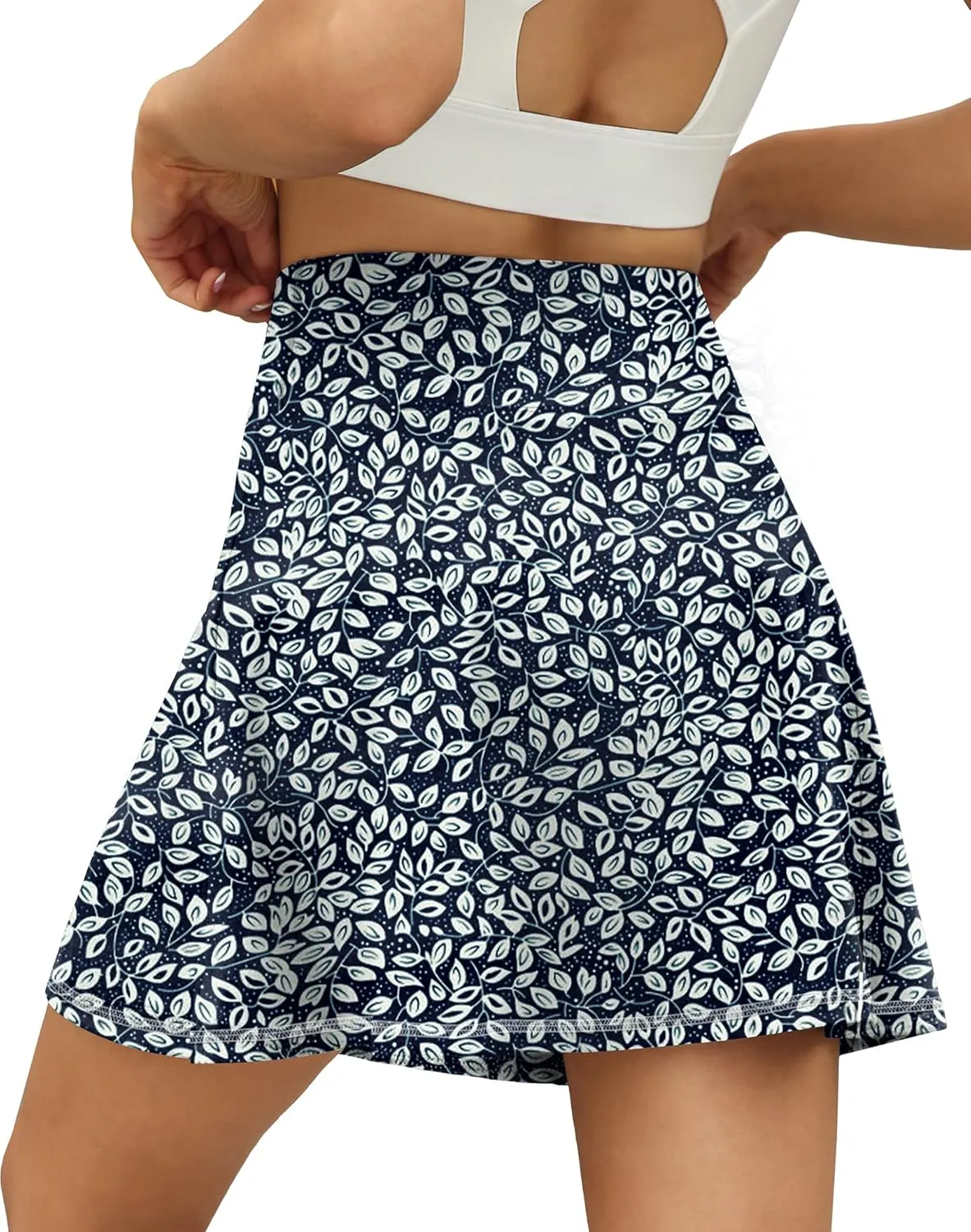 LouKeith Tennis Skirts for Women Pleated Crossover High Waisted Athletic Workout Golf Skorts Skirts with Shorts Pocket