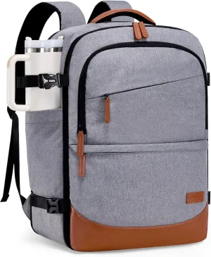 LOVEVOOK Travel Backpack for Women & Men, 40L Carry on Backpack Airline Approved, Large TSA Personal Item Travel Bag fits 17.3" Laptop, Business Weekender Bag for Essentials, 4Pcs