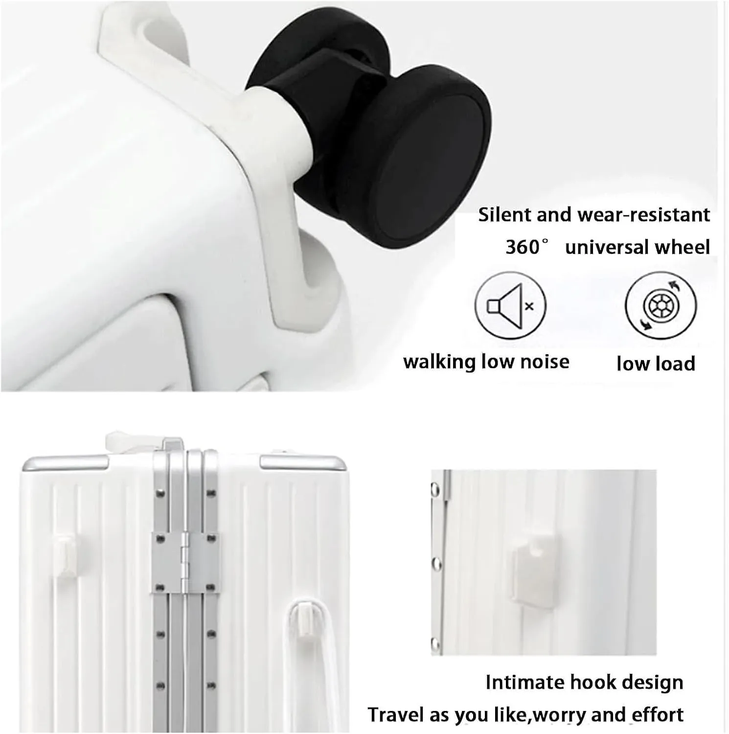 Luggage Suitcases With Wheels Large Capacity Carry On Luggage With Usb Charging Port Tsa Customs Lock Light Suitcase Travel(Color:Gris,Size:24 in)